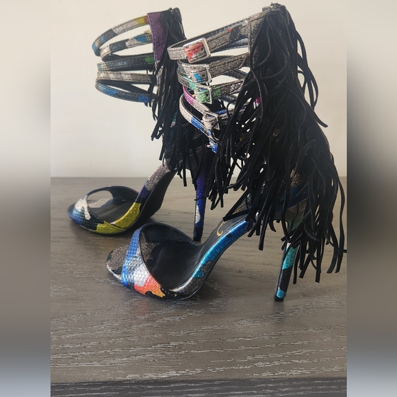 Privileged Metallic Camoflauge Heels- Used - Picture 3 of 4